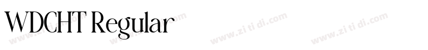 WDCHT Regular字体转换